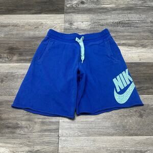 Nike Sportswear Blue Mens M Athletic Big Swoosh Logo Club Fleece Sweat Shorts